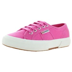 Pink superga lace up shoes